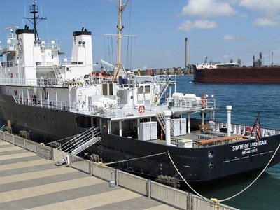Training ship, State of Michigan at the former Bean Dock (Port Huron).