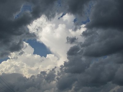 As I waited opposite Stag Island for the remaining ships, multi-level, ragged cloud formations captivated my attention!