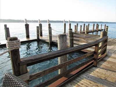 Its been months since I last photographed ships from the River Crab, and this morning the water level -- which forced them to close off all but the upper outdoor dining area -- was incredible.