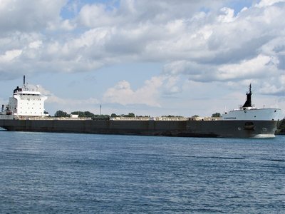 Kaministiqua (Port Colborne, Ontario, Canada) passing the Corunna Fuel Dock.