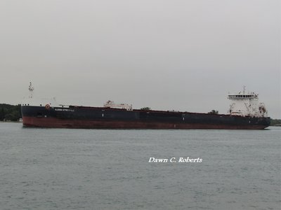 Algoma Strongfield (Two Harbors) slowing to fuel up for the long trip.
