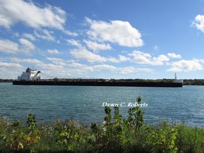 H. Lee White (Cleveland) under stunning blue morning skies.