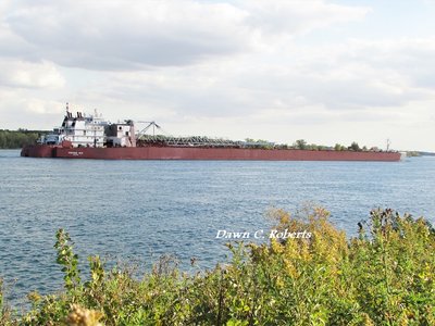 Presque Isle against autumn colors at Stag Island.