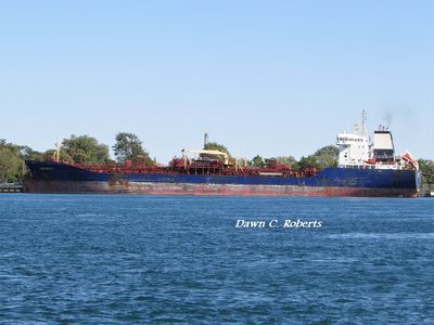 Tanker Emmanuele S. at the Corunna Fuel Dock.