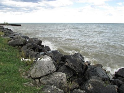 Winds were gusty at times, kicking up waves as they raced toward shore. This was the scene at Port Sanilac.