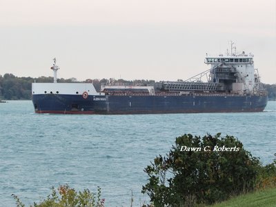 Algoma Niagara (Burns Harbor) slowing to allow Leitch to finish refueling so she can fill up, too.