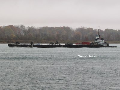 Tug Vigilant 1 (Sarnia) pushing her barge at Marysville.