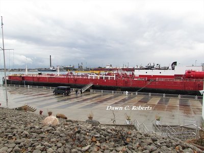 Tanker barge Margaret with a new paint scheme.