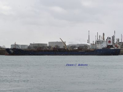 Tanker Carolus Magnus at the lower Sarnia Fuel Dock. Later departed with a destination of Montreal