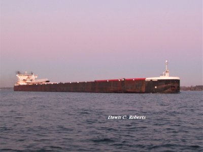 Fading light saw Indiana Harbor almost to her destination of the St. Clair Power Plant.