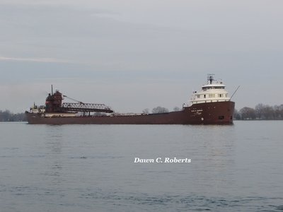 Kay E. Barker (AK/Rouge) down-bound at Marine City's Mariner's Park.