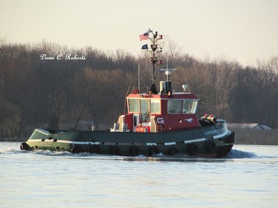 G-tug Cleveland shadowed Boland at a distance too great to capture them together.