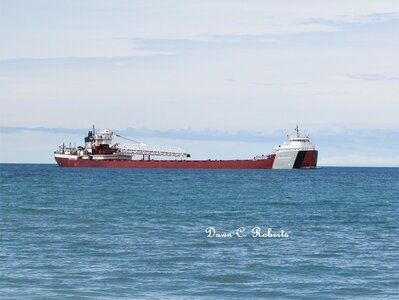 With clear skies and sunshine, Philip R. Clarke (Marine City) is stunning against the deep turquoise of Lake Huron.