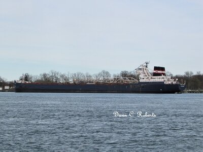 Algoma Compass (Owen Sound) refueling at the Corunna/Shell dock.