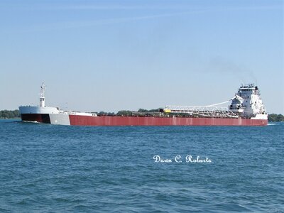 Great Republic (Gary, IN) at Marysville, sitting lower in the water than I've ever seen.