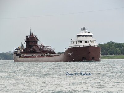 Kaye E. Barker (Ashtabula) approaching the Junction Buoy in the early morning hours.