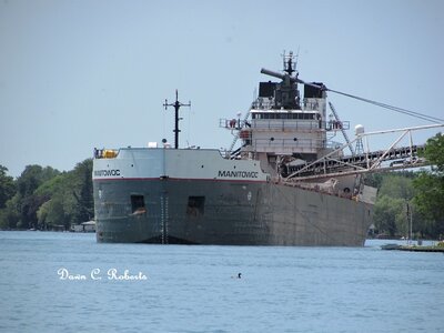 Manitowoc discharging at the Marine City Aggregates facility.