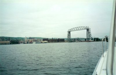Back side of the Duluth Lift Bridge.