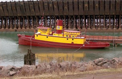 The Edna G. at Two Harbors. Photo is from a web site. I have photos of her, but who knows where!