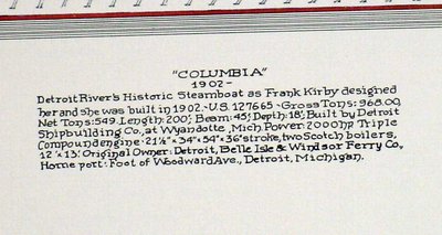 Description of the Print of the Boblo Boat Columbia
