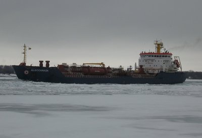 Plenty of ice in the river today