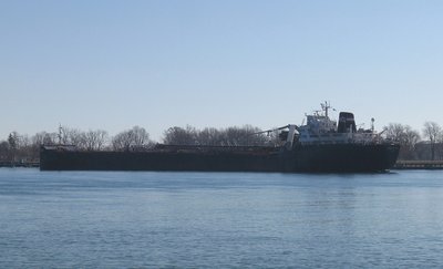 Easing into the fuel dock.