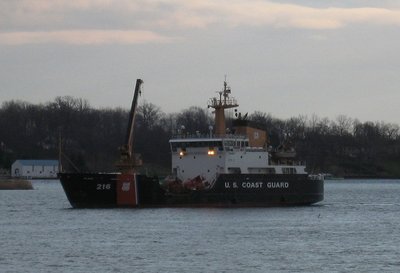 Working in flowing water of the St. Clair River, after so many months of icebreaking in Duluth