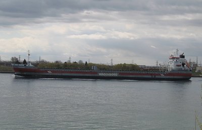 Will anchor in lower Lake Huron, with a destination of Chicago