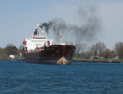 A quick turn from the fuel dock and she's on her way to Montreal