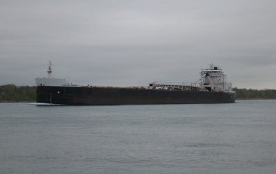 Going to Calcite.  It never ceases to amaze me how much hull is exposed when there's no cargo aboard!