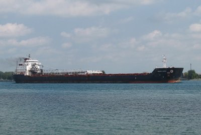 Destination Baie Comeau, with a cargo of grain