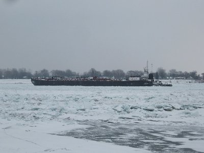 It was maneuvering toward the Corunna Fuel Dock, with help from Bristol Bay, but I could not make out the name and it wasn't on AIS