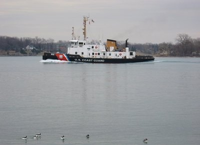 Leading the way to Goderich, for ice-breaking maneuvers