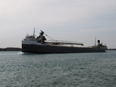 Returning to Sarnia, she made a frothy bow wake
