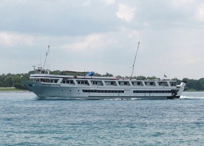 She caught me totally by surprise.  AIS gives Mackinac Island as her next port of call