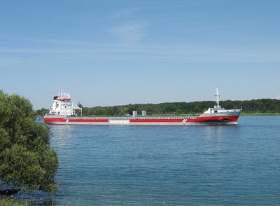 Exeborg's heads down river in the late afternoon with a destination of far-off Casablanca.