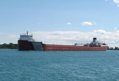 A salute down river alerted me to Roger Blough's approach, so I was ready with the camera.  Next stop is Two Harbors.