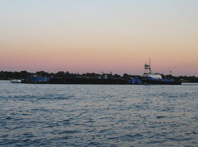 Mary E. Hanna and barge are headed back to Indiana Harbor.