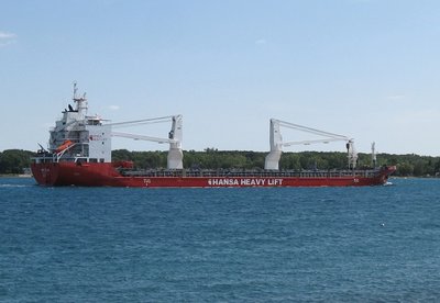 Another heavy-lift vessel, Elbe, also destined for Montreal.