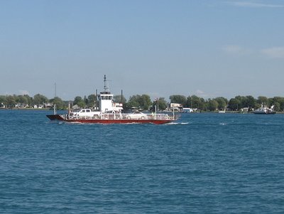 The Bluewater Ferries were so busy, passing each other going to and coming from Canada.