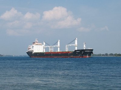 The saltie Mariboko with a load of grain.