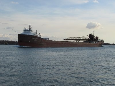Jackson is returning to Marquette for another load of taconite.  (Check the Interlake FB page for photos from aboard.)