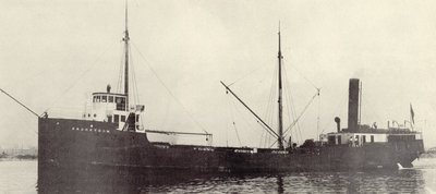 Merchant's  Mutual Line Canal Str.'Saskatoon'. Blt 1910  by Sunderland SB Co. -258'x42.5'x18.5. In '40 Conv. to Tanker & Dieselized as 'Willowbranch'. Shown Here as Bulker -1910'..jpg