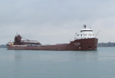 Early morning saw Kaye E. Barker on her way to the Rouge AK Steel plant.