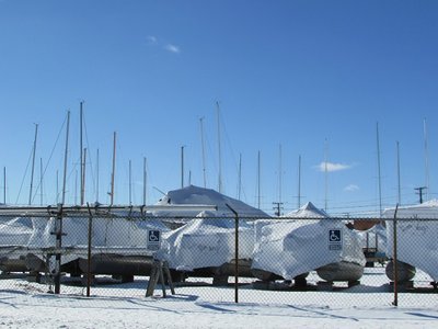 Desmond Landing boat storage yard.