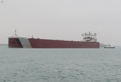 The Bluewater Ferry passes behind Speer.