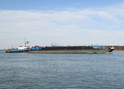 Mary E. Hannah and barge with a destination of Detroit.