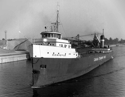 Renvoyle in the Welland Canal after sinking the Sylvania