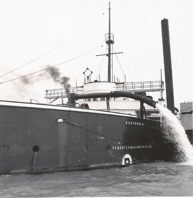 Car ferry Ashtabula on the bottom after collision