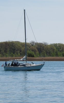 An early start on a beautiful morning for these sail-boaters.